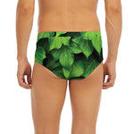 Green Ivy Leaf Print Men's Briefs