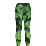 Green Ivy Leaf Print Men's leggings