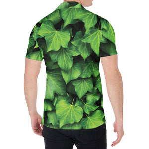 Green Ivy Leaf Print Men's Shirt