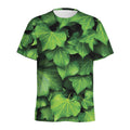 Green Ivy Leaf Print Men's Athletic T-Shirt