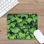 Green Ivy Leaf Print Mouse Pad