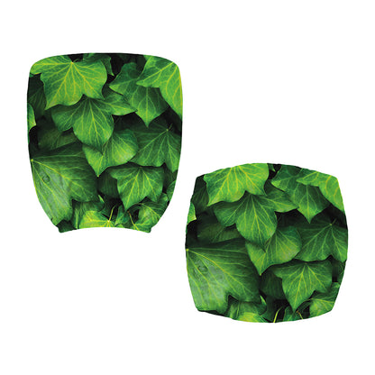 Green Ivy Leaf Print Office Chair Cover