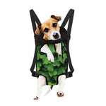 Green Ivy Leaf Print Pet Carrier Backpack