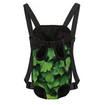 Green Ivy Leaf Print Pet Carrier Backpack