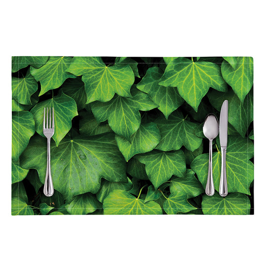 Green Ivy Leaf Print Placemat