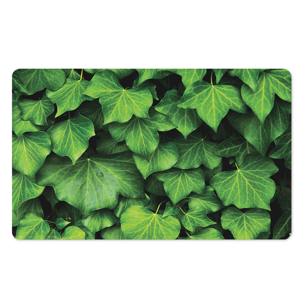 Green Ivy Leaf Print Polyester Doormat
