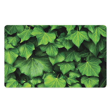 Green Ivy Leaf Print Polyester Doormat