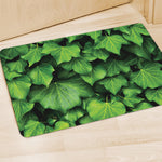 Green Ivy Leaf Print Polyester Doormat