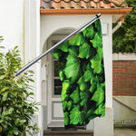 Green Ivy Leaf Print Polyester Flag