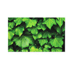 Green Ivy Leaf Print Polyester Flag