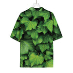 Green Ivy Leaf Print Rayon Hawaiian Shirt