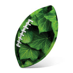 Green Ivy Leaf Print Rugby Ball