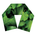 Green Ivy Leaf Print Scarf