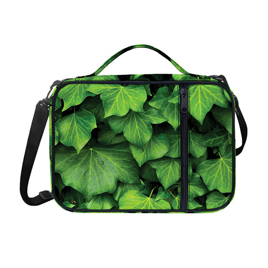 Green Ivy Leaf Print Shoulder Strap Bible Bag