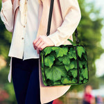Green Ivy Leaf Print Shoulder Strap Bible Bag