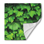 Green Ivy Leaf Print Silk Bandana