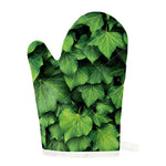 Green Ivy Leaf Print Single Oven Mitt