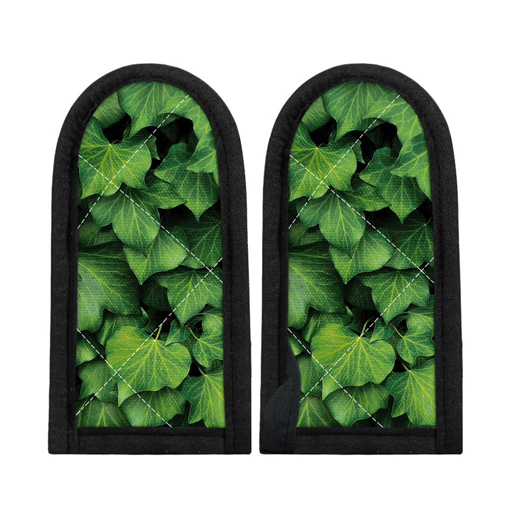 Green Ivy Leaf Print Skillet Handle Cover