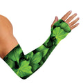 Green Ivy Leaf Print Sun Protection Arm Sleeves