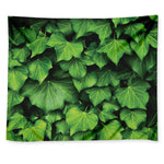 Green Ivy Leaf Print Tapestry