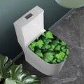 Green Ivy Leaf Print Toilet Lid Cover