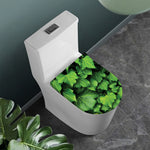 Green Ivy Leaf Print Toilet Lid Cover