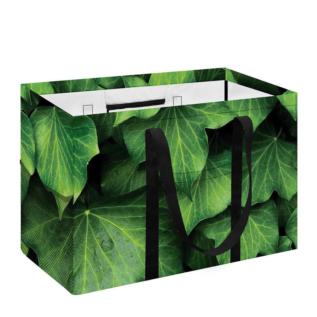 Green Ivy Leaf Print Utility Tote Bag