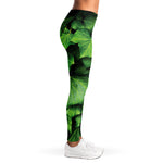 Green Ivy Leaf Print Women's Leggings