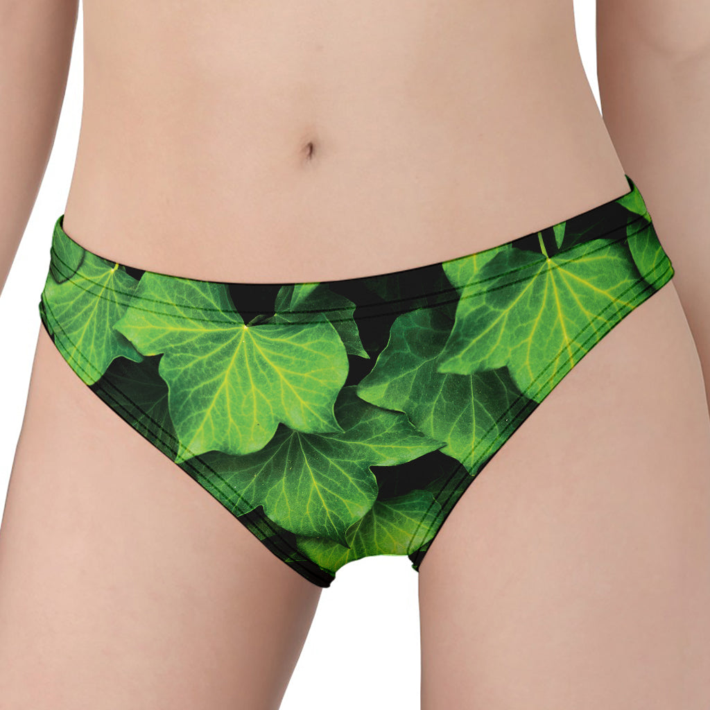 Green Ivy Leaf Print Women's Panties