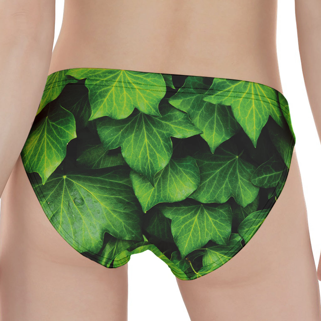 Green Ivy Leaf Print Women's Panties