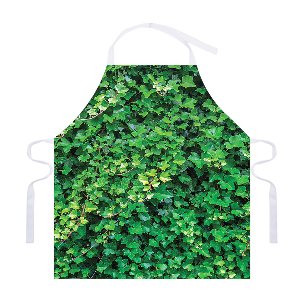 Green Ivy Wall Print Adjustable Apron