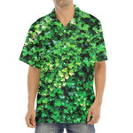 Green Ivy Wall Print Aloha Shirt