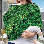 Green Ivy Wall Print Baby Seat Cover