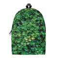 Green Ivy Wall Print School Backpack