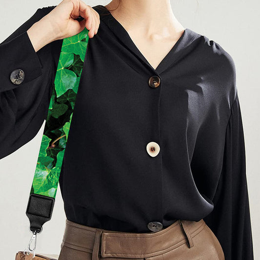 Green Ivy Wall Print Bag Strap