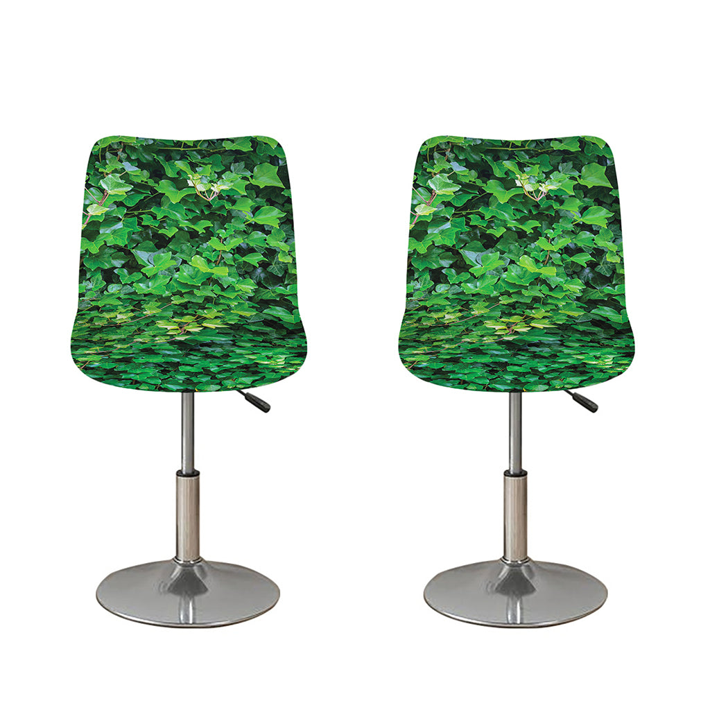 Green Ivy Wall Print Bar Stool Covers