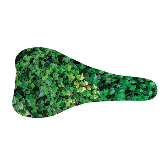 Green Ivy Wall Print Bicycle Seat Cover