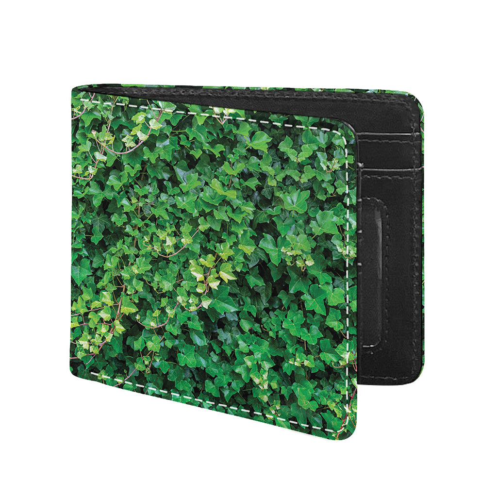 Green Ivy Wall Print Bifold Wallet