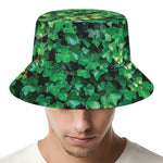 Green Ivy Wall Print Bucket Hat