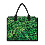 Green Ivy Wall Print Canvas Tote Bag