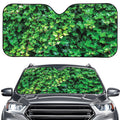 Green Ivy Wall Print Car Windshield Sun Shade