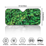 Green Ivy Wall Print Car Windshield Sun Shade