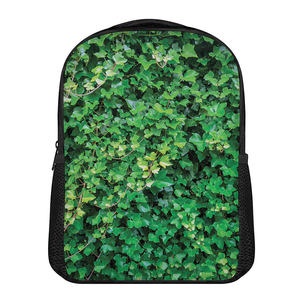 Green Ivy Wall Print Casual Backpack