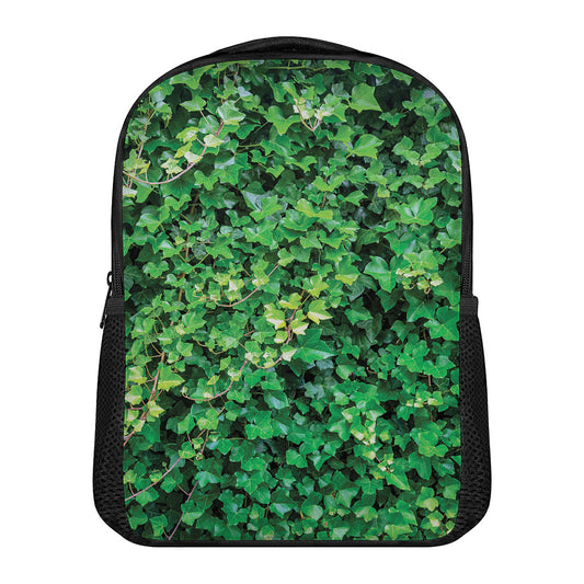 Green Ivy Wall Print Casual Backpack