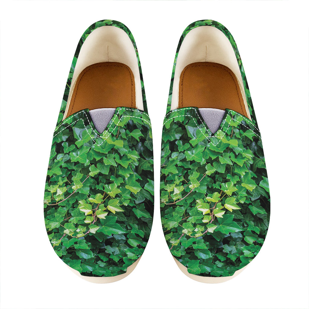 Green Ivy Wall Print Casual Shoes