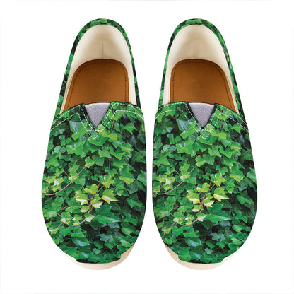 Green Ivy Wall Print Casual Shoes