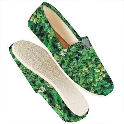 Green Ivy Wall Print Casual Shoes