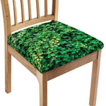 Green Ivy Wall Print Chair Cushion Cover
