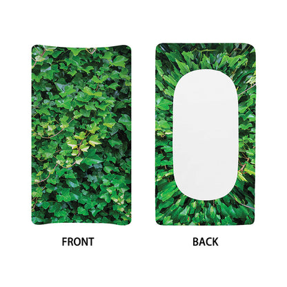 Green Ivy Wall Print Changing Pad Cover