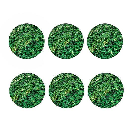 Green Ivy Wall Print Coaster Set